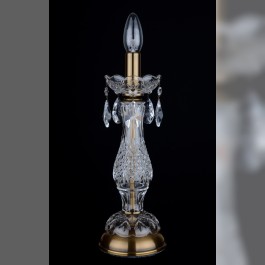 Lampe de table de design à 1 ampoule en cristal avec amandes taillées ANTIQUE