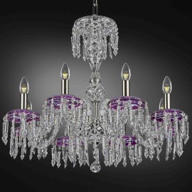 Lustre, lampes et verre à boire de luxe en cristal violet