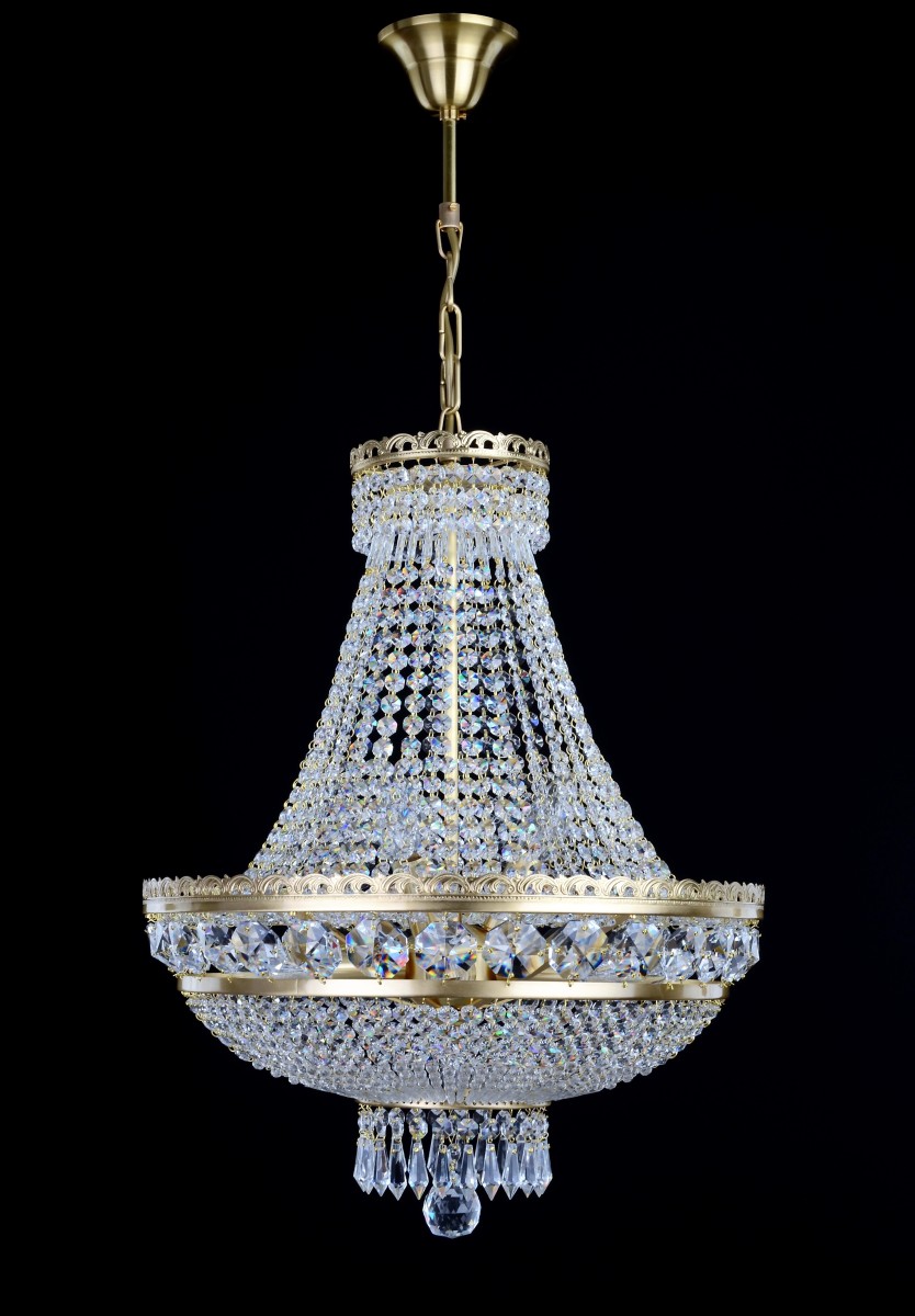 Basket chandelier crystal lighting ceiling lamp candelabra lustre brass drops 