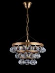 Smaller bysket crystal chandelier with cut balls