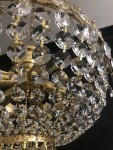 Detail of the crystal chandelier