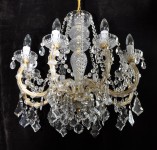 Lustre en cristal de Marie-Thérèse à 8 flammes avec pendeloques taillées