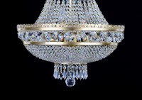 View of the lower part of the strass chandelier