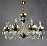 Black glass chandelier