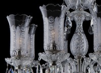 Détail du vase en verre taillé à la dentelle de PK 500