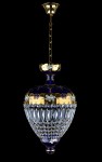 Lustre en cristal bleu