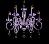 Lustre violet pour le plafond de la chambre