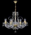 Classical glass ceiling light festooned with crystal stones