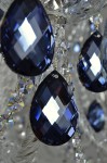Amandes en cristal gris-bleu