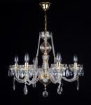 The smaller crystal chandelier  fine enamel paintings on clear glass