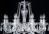 8 Arms Crystal chandelier made of hand cut leaded crystal glass