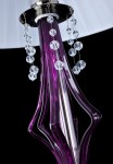 Perles de verre taillées sur verre violet