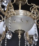 Detai of the sandblasted brass chandelier