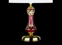 Vue détaillée de la peinture à la main sur le verre de la lampe