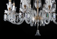 The left part of the golden Baccarat Bohemia chandelier