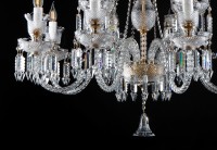 Partie gauche du lustre doré de Baccarat Bohème