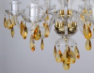 Yellow crystal ceiling light