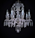 Lampe en argent de Baccarat avec coupe en diamant