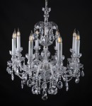 Lustre en cristal argenté de style victorien