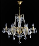 Matte gold bohemian crystal chandelier