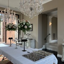 Lustres et lampes en cristal pour le salon de mariage