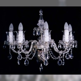 Applique antique à 5 bras en cristal pour les intérieurs représentatifs