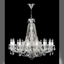 Lustre en cristal de grande taille à prix abordable, avec 16 ampoules