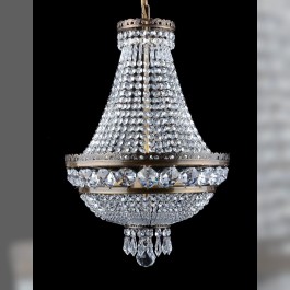 Imitation d'un lustre antique à strass