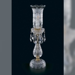 Petite lampe de cristal en verre taillé