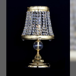 Lampe de table décorative en cristal strassé avec une ampoule à bougie