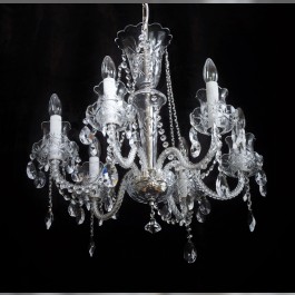 Small Bohemian crystal chandelier 6 arms