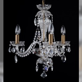 3 Arms crystal chandelier with crystal almonds