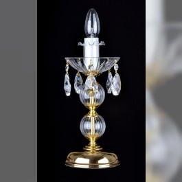 Petite lampe de table en cristal avec amandes