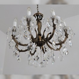 Lustre à 8 bras en fonte de luxe avec PK500 - bobeches taillées à la main