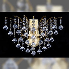 Applique Crown à deux ampoules en laiton mat