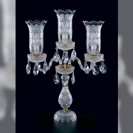 Lampe de table luxueuse en cristal de Bohème