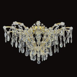 Lustre en applique Theresian 12 ampoules avec amandes en cristal