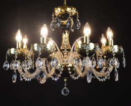Larger hyalite Black crystal chandelier with glass flowers