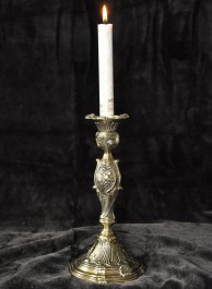 Simple cast brass candlestick