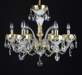 Decorative opal white crystal chandelier