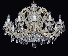 Affordable 12 lights crystal Theresian chandelier