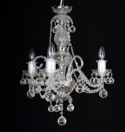 3 Arms small  crystal chandelier with cut crystal balls