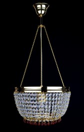 1 bulbs Strass basket crystal chandelier with Topaz drops