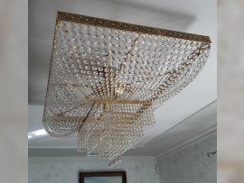 Plan du lustre rectangulaire (cadre) en laiton massif