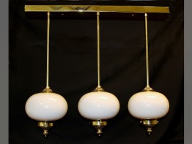 Art deco chandelier with balls next to each other