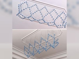 LUSTRE - AQUA 12 (L x P x H) : 215.4 x 83.2 x 83.7 cm/ 84.64" x 32.68" x 33.07" "vue du dessous"