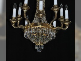 Luxury crystal basket chandelier 10 bulbs