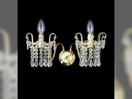 Applique murale à deux bras ornée de strass en cristal, assortie à des lustres, 36 x 28,2 cm / 2 ampoules, référence N-6250-2-S