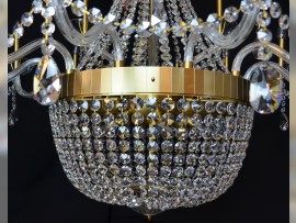 Détails : Lustre effet patiné, 24 ampoules (Polaris)