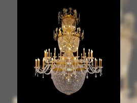 Lustre à patine, 75 ampoules (Polaris)